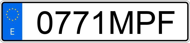 Numer rejestracyjny 0771MPF posiada TOYOTA COROLLA CROSS