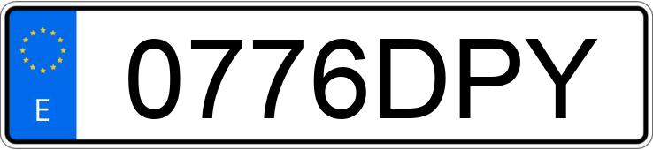 Numer rejestracyjny 0776DPY posiada BMW SERIE 3