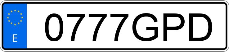 Numer rejestracyjny 0777GPD posiada PEUGEOT 207