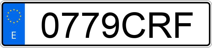 Numer rejestracyjny 0779CRF posiada VOLKSWAGEN GOLF