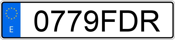 Numer rejestracyjny 0779FDR posiada SUBARU IMPREZA