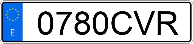 Numer rejestracyjny 0780CVR posiada MITSUBISHI MONTERO SPORT