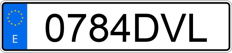 Numer rejestracyjny 0784DVL posiada MITSUBISHI FUSO CANTER