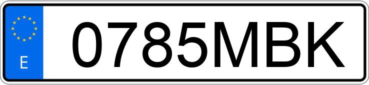 Numer rejestracyjny 0785MBK posiada RENAULT D