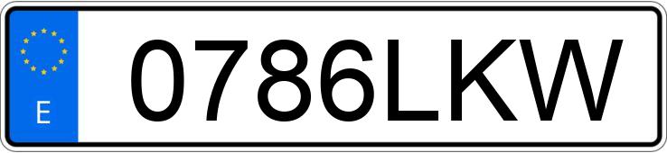 Numer rejestracyjny 0786LKW posiada VOLKSWAGEN GOLF