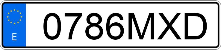 Numer rejestracyjny 0786MXD posiada AUDI RS3 SPORTBACK
