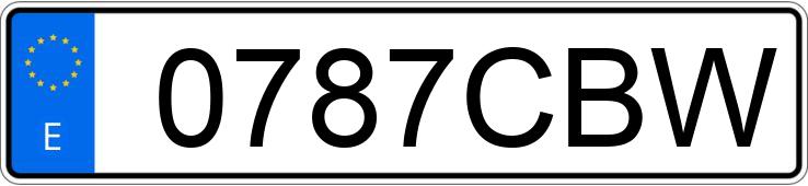 Numer rejestracyjny 0787CBW posiada CITROEN XSARA