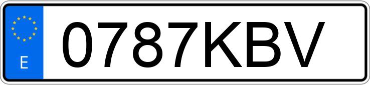 Numer rejestracyjny 0787KBV posiada AUDI SQ5