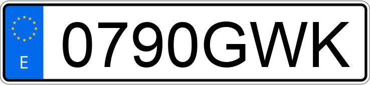 Numer rejestracyjny 0790GWK posiada PIAGGIO XEVO