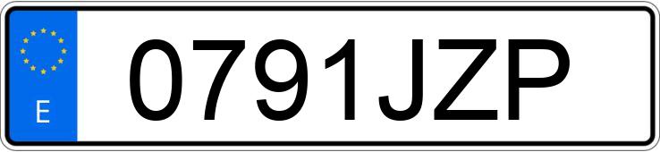 Numer rejestracyjny 0791JZP posiada JAGUAR F PACE