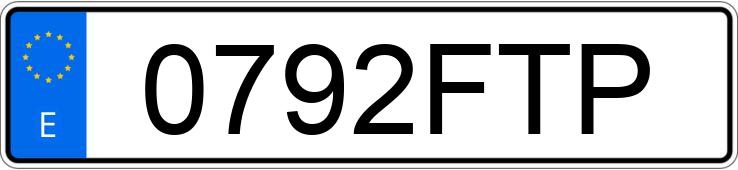 Numer rejestracyjny 0792FTP posiada HONDA ACCORD