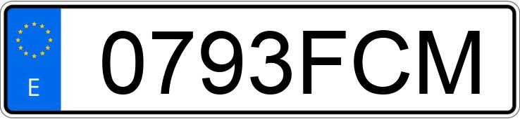 Numer rejestracyjny 0793FCM posiada AUDI A3 SPORTBACK