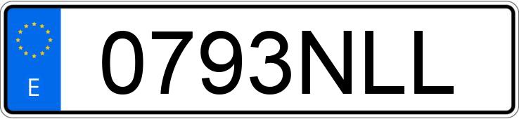 Numer rejestracyjny 0793NLL posiada MERCEDES C (205)