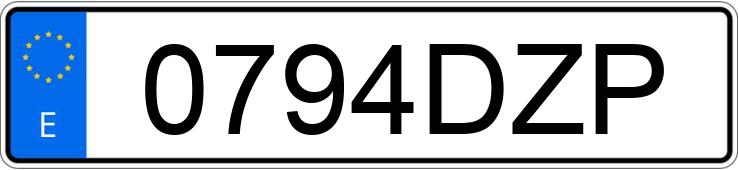 Numer rejestracyjny 0794DZP posiada FIAT SCUDO