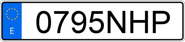 Numer rejestracyjny 0795NHP posiada VOLKSWAGEN TRANSPORTER