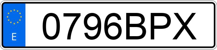 Numer rejestracyjny 0796BPX posiada SEAT IBIZA Numer rejestracyjny 0796BPX posiada SEAT IBIZA