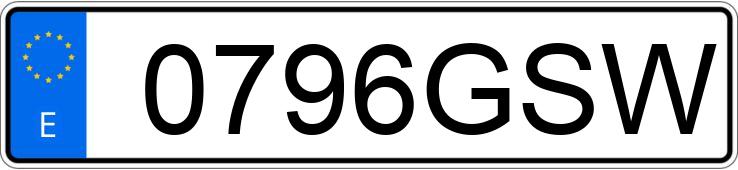 Die Registrierungsnummer 0796GSW hat SEAT ALTEA