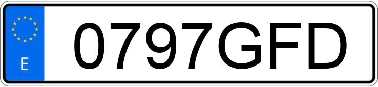 Registreringsnumret 0797GFD har VOLKSWAGEN GOLF Registreringsnumret 0797GFD har VOLKSWAGEN GOLF