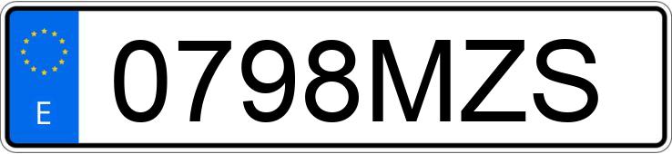 Numer rejestracyjny 0798MZS posiada DAEWOO LANOS