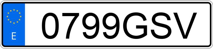 Numer rejestracyjny 0799GSV posiada TOYOTA RAV4