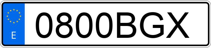 Numer rejestracyjny 0800BGX posiada BMW SERIE 3