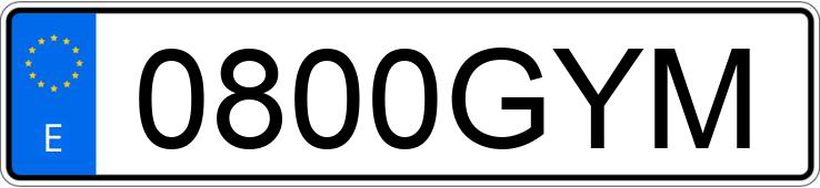 Numer rejestracyjny 0800GYM posiada FIAT PANDA Numer rejestracyjny 0800GYM posiada FIAT PANDA