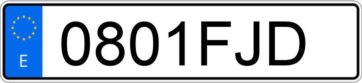 Numer rejestracyjny 0801FJD posiada NISSAN PRIMERA