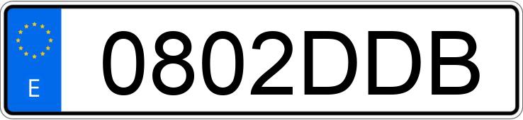 Numer rejestracyjny 0802DDB posiada VOLKSWAGEN GOLF