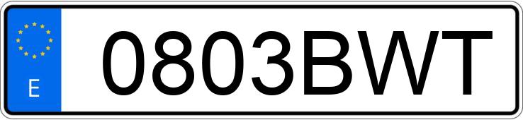 Numer rejestracyjny 0803BWT posiada CITROEN XSARA