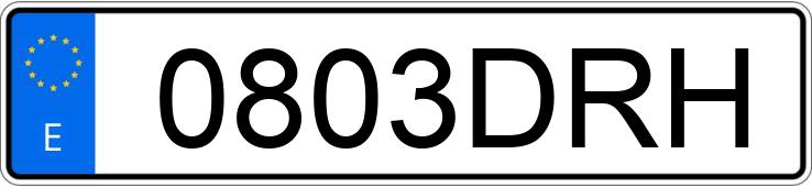 Numer rejestracyjny 0803DRH posiada HYUNDAI ATOS
