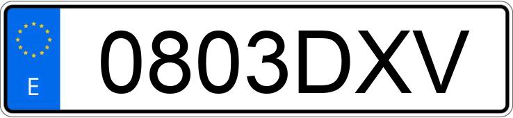 Numer rejestracyjny 0803DXV posiada OPEL ZAFIRA