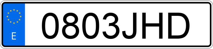 Numer rejestracyjny 0803JHD posiada HONDA CB 650