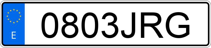 Numer rejestracyjny 0803JRG posiada OPEL CORSA