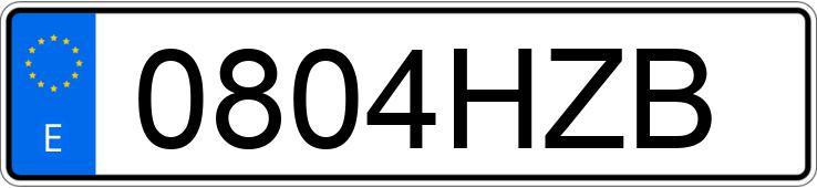 Numer rejestracyjny 0804HZB posiada BMW SERIE 4