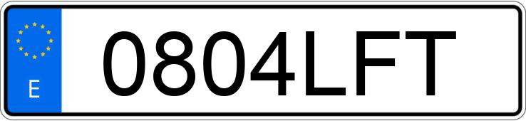 Numer rejestracyjny 0804LFT posiada KIA STONIC