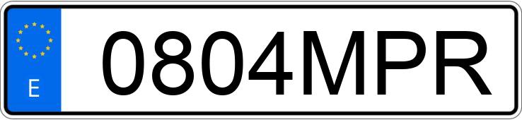 Numer rejestracyjny 0804MPR posiada MERCEDES GLC (254)