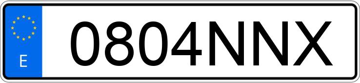 Registreringsnummeret 0804NNX har BMW SERIE 5