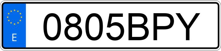 Numer rejestracyjny 0805BPY posiada FORD MONDEO