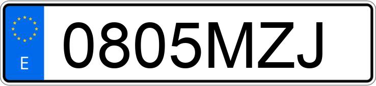Numer rejestracyjny 0805MZJ posiada MAZDA CX-30