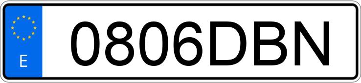 Numer rejestracyjny 0806DBN posiada RENAULT MEGANE