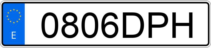 Registreringsnummeret 0806DPH har VOLKSWAGEN GOLF