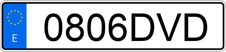 Numer rejestracyjny 0806DVD posiada SEAT LEON