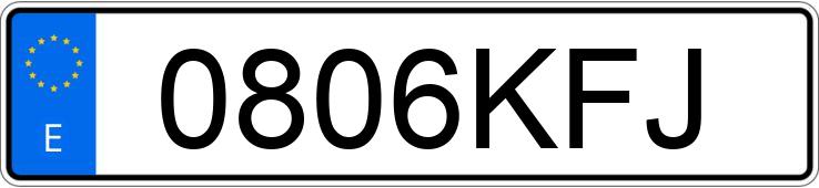 Le numéro d’enregistrement 0806KFJ a PEUGEOT 2008 Le numéro d’enregistrement 0806KFJ a PEUGEOT 2008