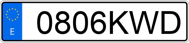 Numer rejestracyjny 0806KWD posiada CITROEN C-ELYSEE