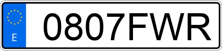 Numer rejestracyjny 0807FWR posiada CITROEN C3