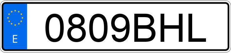 Реєстраційний номер 0809BHL має SEAT TOLEDO