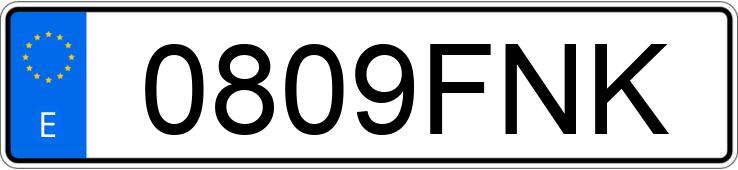 Numer rejestracyjny 0809FNK posiada MERCEDES C (203)