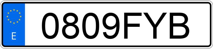 Numer rejestracyjny 0809FYB posiada OPEL VECTRA