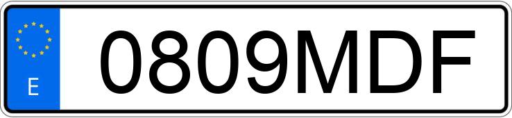 Numer rejestracyjny 0809MDF posiada AUDI A6