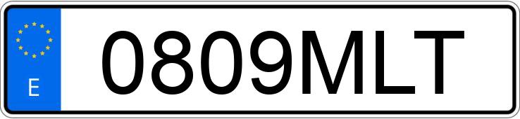 Numer rejestracyjny 0809MLT posiada APRILIA SX